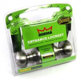 Dorma Entrance Cylindrical Knob Lockset DA3 Olfen Finishes US32D Standard Stainless Steel